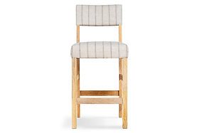 Nidhi Linen Upholstered Counter Chair - Natural