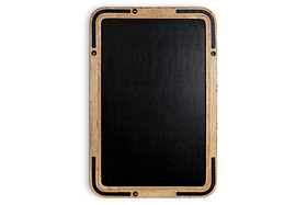 The Vivan Rectangular Grooved Wood Mirror by nkuku features a natural mango wood frame with smooth, rounded corners and four dark inset details, photographed against a white background.
