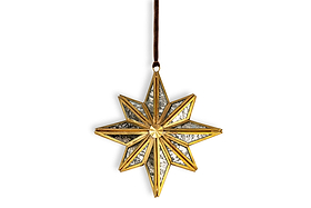 Taara Star Decoration - Antique Brass-CHRISTMAS DECORATIONS-Nkuku