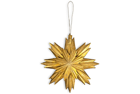 Amata Hanging Star - Antique Brass-CHRISTMAS DECORATIONS-Nkuku