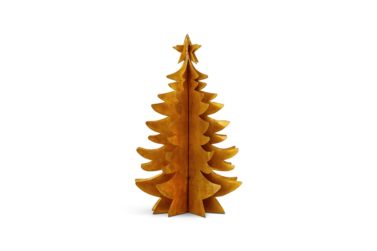Katiri Tree - Aged Brass-CHRISTMAS DECORATIONS-Nkuku