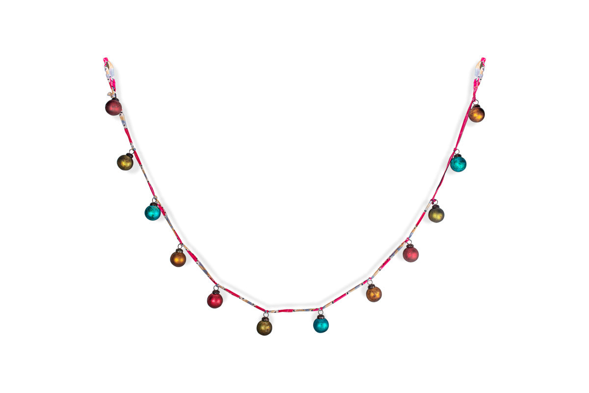 Oko Bauble Garland - Mixed Matt-CHRISTMAS DECORATIONS-Nkuku