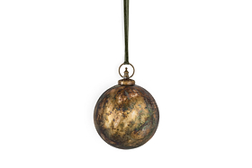 Mavu Giant Bauble - Rustic Bronze & Petrol-CHRISTMAS DECORATIONS-Nkuku