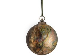Mavu Giant Bauble - Rustic Bronze & Petrol-CHRISTMAS DECORATIONS-Nkuku