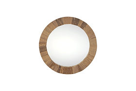 Ibo Reclaimed Round Wall Mirror - Natural