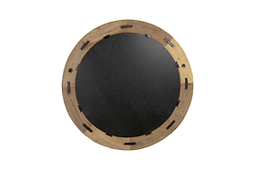 Ibo Reclaimed Round Wall Mirror - Natural