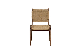Vinay Jute & Wood Woven Dining Chair - Chocolate Brown-SEATING-Nkuku