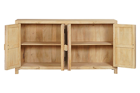Tamia Reclaimed Wood Cabinet - Natural-STORAGE FURNITURE-Nkuku