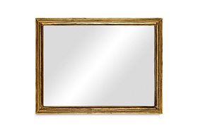 Yamuna Rectangular Mirror - Aged Antique Brass