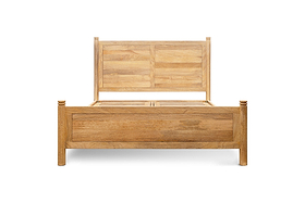 Sri Mango Wood Bed - Moss-BEDROOM FURNITURE-Nkuku