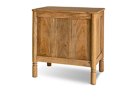 Sri Mango Wood Bedside Table - Natural-BEDROOM FURNITURE-Nkuku