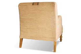 Zairya Jute & Cotton Armchair - Natural & Rust-SEATING-Nkuku