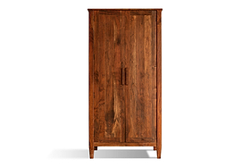 Anbu Acacia Wardrobe - Washed Walnut-BEDROOM FURNITURE-Nkuku