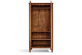 Anbu Acacia Wardrobe - Washed Walnut-BEDROOM FURNITURE-Nkuku