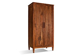 Anbu Acacia Wardrobe - Washed Walnut-BEDROOM FURNITURE-Nkuku