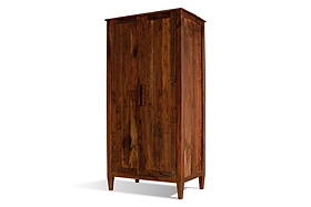 Anbu Acacia Wardrobe - Washed Walnut-BEDROOM FURNITURE-Nkuku