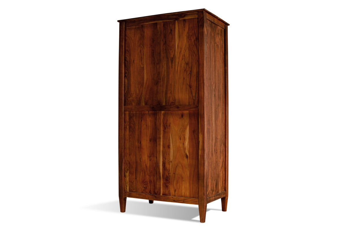 Anbu Acacia Wardrobe - Washed Walnut-BEDROOM FURNITURE-Nkuku