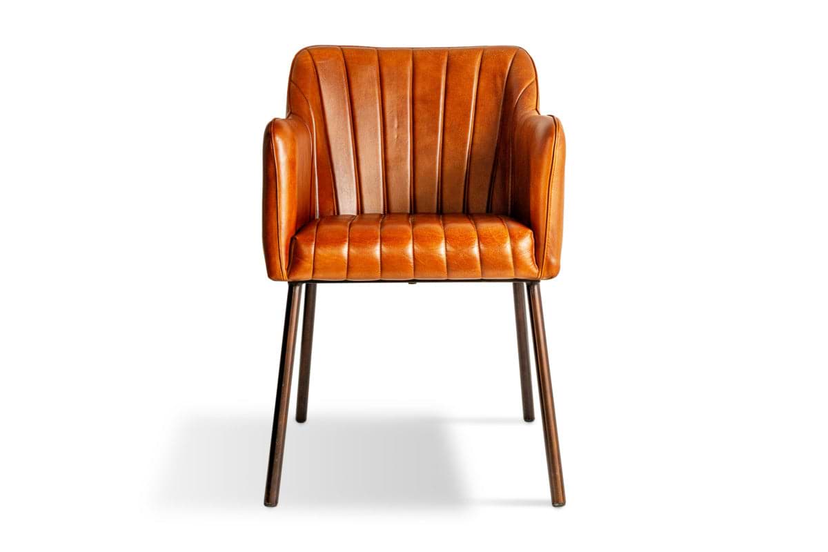 Lal Leather Armchair - Aged Tan-SEATING-Nkuku