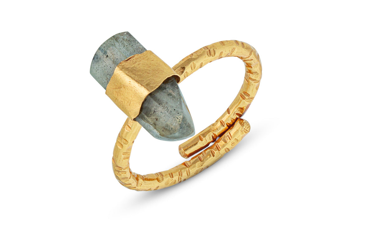 Darti Labradorite Ring - Gold
