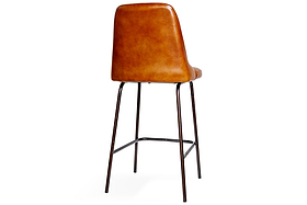 Harsha Leather Counter Chair - Aged Tan-SEATING-Nkuku
