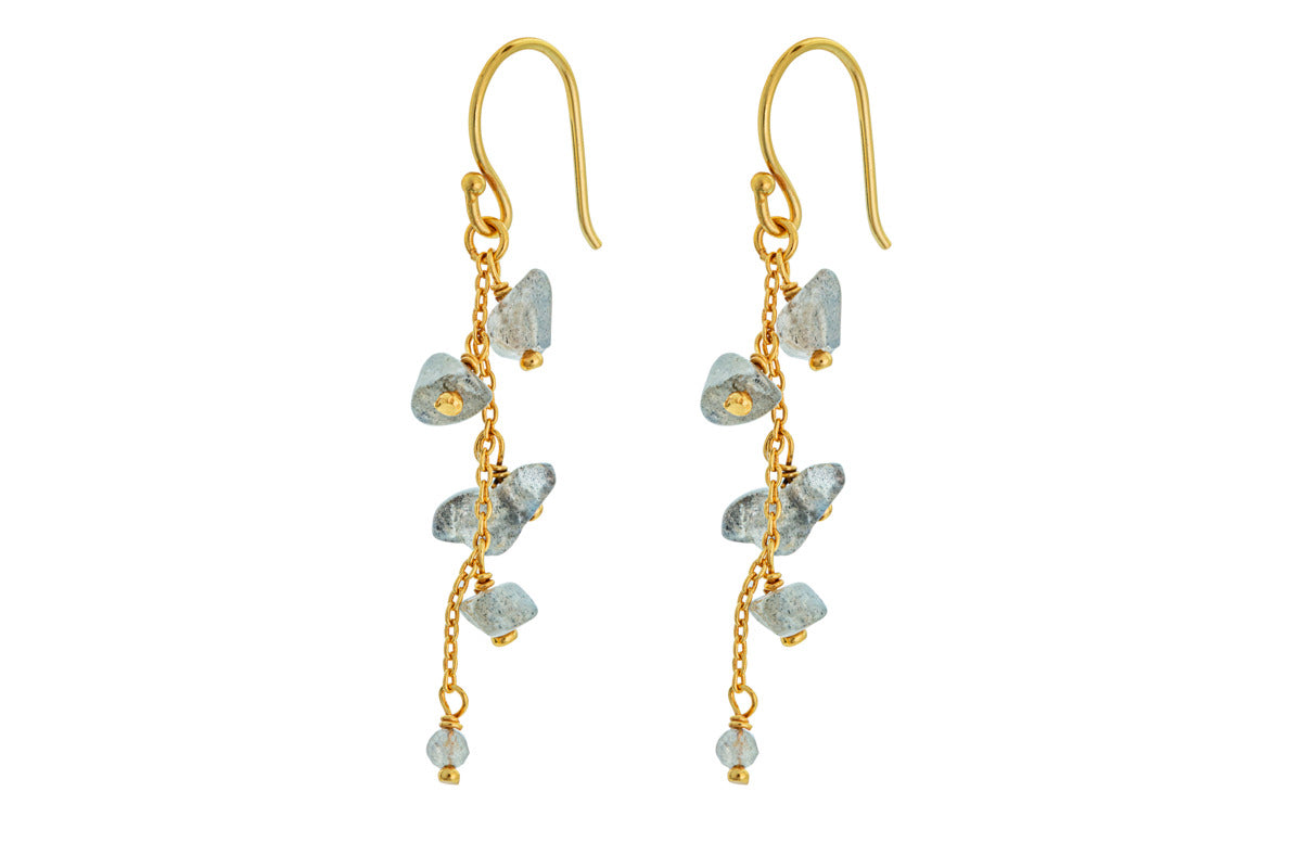 Jaradi Labradorite Earrings - Gold