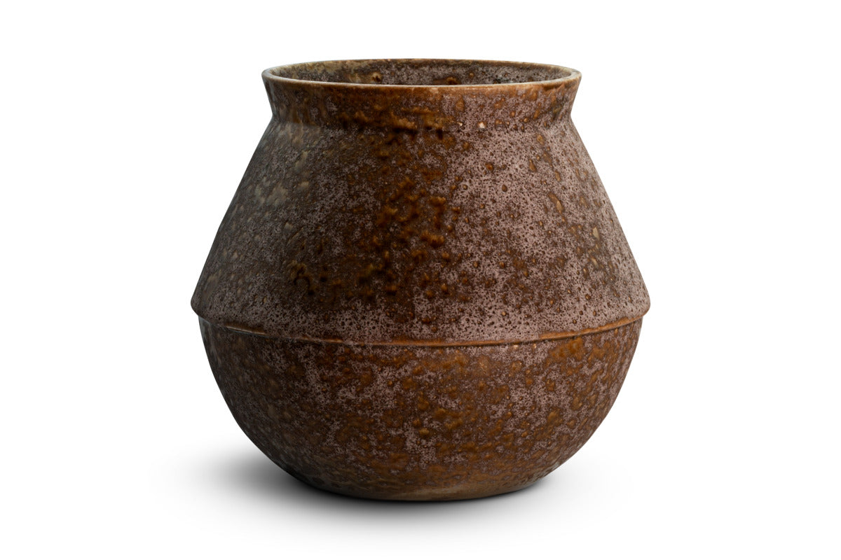 Agua Vase - Brown-VASES & PLANTERS-Nkuku