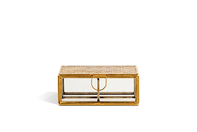 Kijang Jewellery Box - Brass & Clear-GIFTING-Nkuku