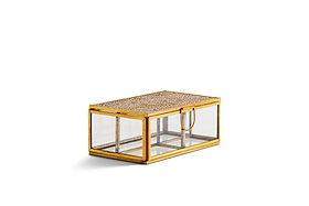 Kijang Jewellery Box - Brass & Clear-GIFTING-Nkuku