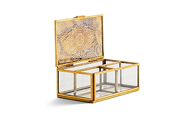 Kijang Jewellery Box - Brass & Clear-GIFTING-Nkuku