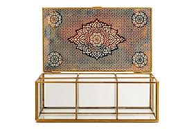 Kijang Jewellery Box - Brass & Clear-GIFTING-Nkuku