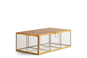 Kijang Jewellery Box - Brass & Clear-GIFTING-Nkuku