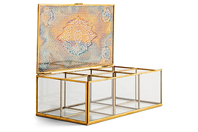 Kijang Jewellery Box - Brass & Clear-GIFTING-Nkuku