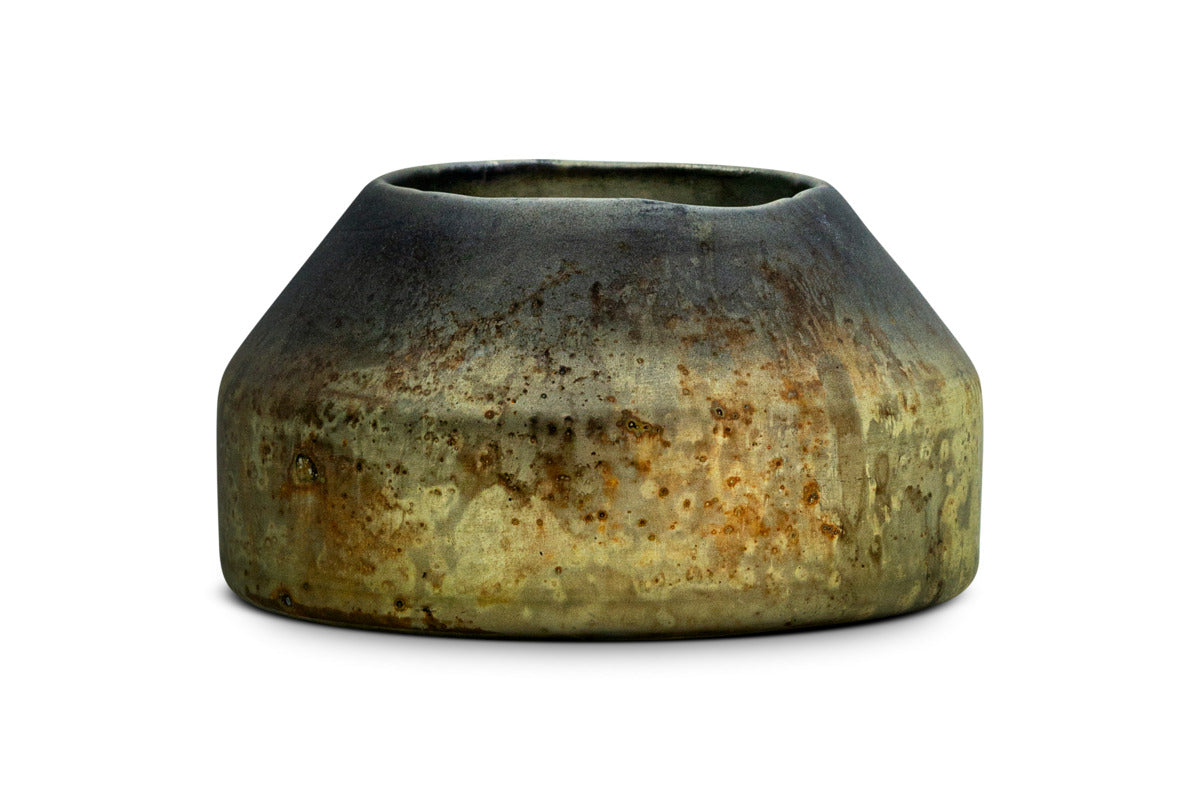 Singal Candle Holder - Green Smoke