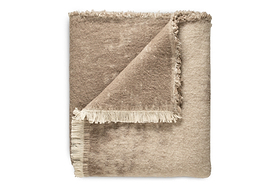 Kambali Disressed Wool Jacquard Throw - Natural - 130 x 200cm-TEXTILES-Nkuku