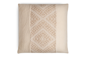 Girja Handwoven Merino Cushion Cover - Cream - 65 x 65cm-TEXTILES-Nkuku
