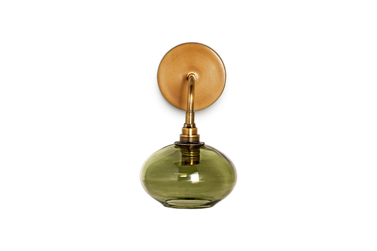 Otoro Recycled Glass Wall Light - Green-LIGHTS-Nkuku