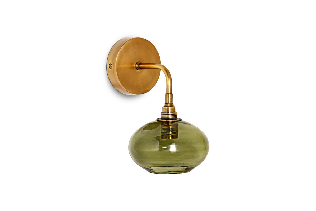 Otoro Recycled Glass Wall Light - Green-LIGHTS-Nkuku