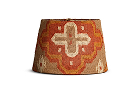 Yatra Jute Kilim Lampshade - Rust & Natural - Large-SHADES-Nkuku
