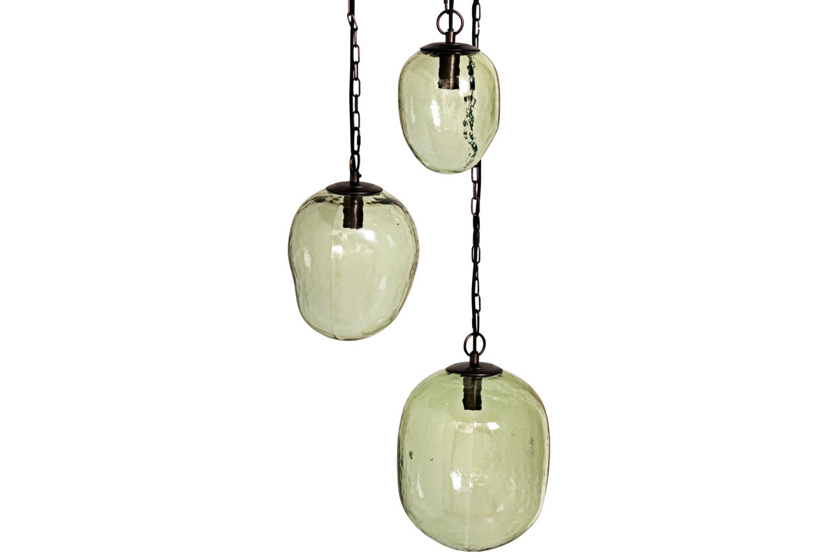 Sanvika Organic Cluster Pendant - Green-LIGHTS-Nkuku
