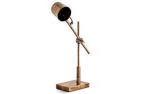 Thenkara Directional Desk Lamp - Antique Brass-LAMPS-Nkuku