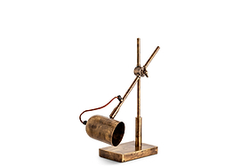 Thenkara Directional Desk Lamp - Antique Brass-LAMPS-Nkuku