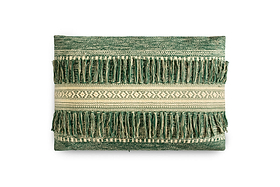 Padal Woven Cushion Cover - Green-TEXTILES-Nkuku