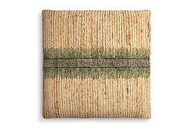 Zairya Jute & Cotton Cushion Cover - Sea Foam-TEXTILES-Nkuku
