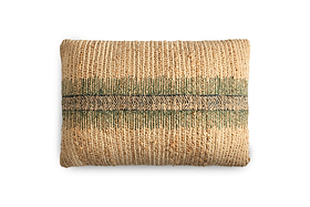 Zairya Jute & Cotton Cushion Cover - Sea Foam-TEXTILES-Nkuku