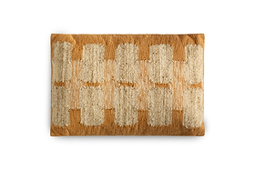 Akki Wool & Cotton Cushion Cover - Ochre-TEXTILES-Nkuku