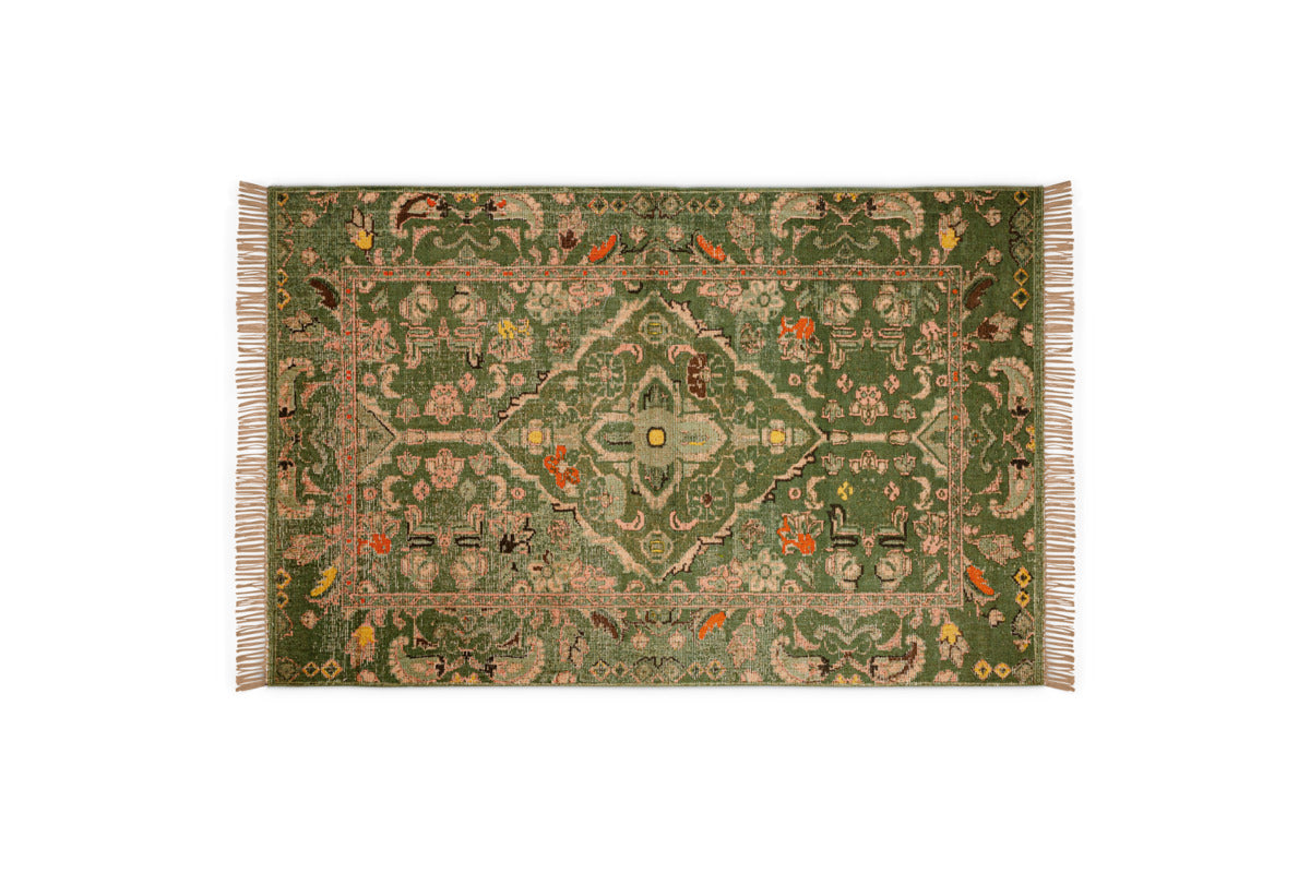 Okuta Jute Heirloom Rug - Olive Green - 150 x 240cm-RUGS-Nkuku
