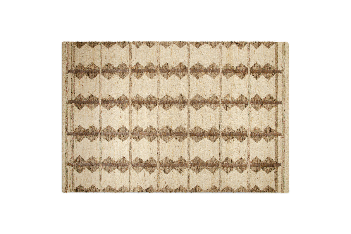 Japandi Handspun Cotton & Wool Rug - Cream & Clay - 150 x 240cm-RUGS-Nkuku