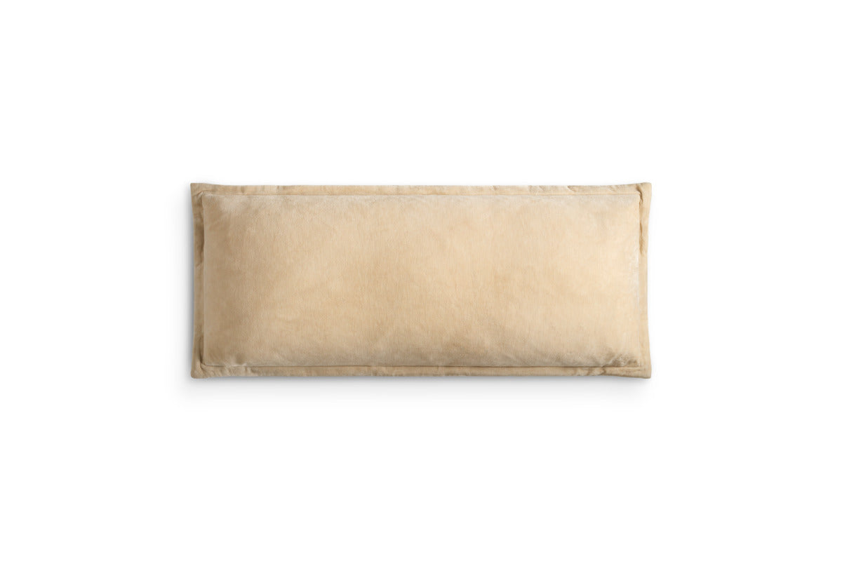 Menmai Statement Velvet Lumbar Cushion Cover - Cream - 35 x 80cm-TEXTILES-Nkuku