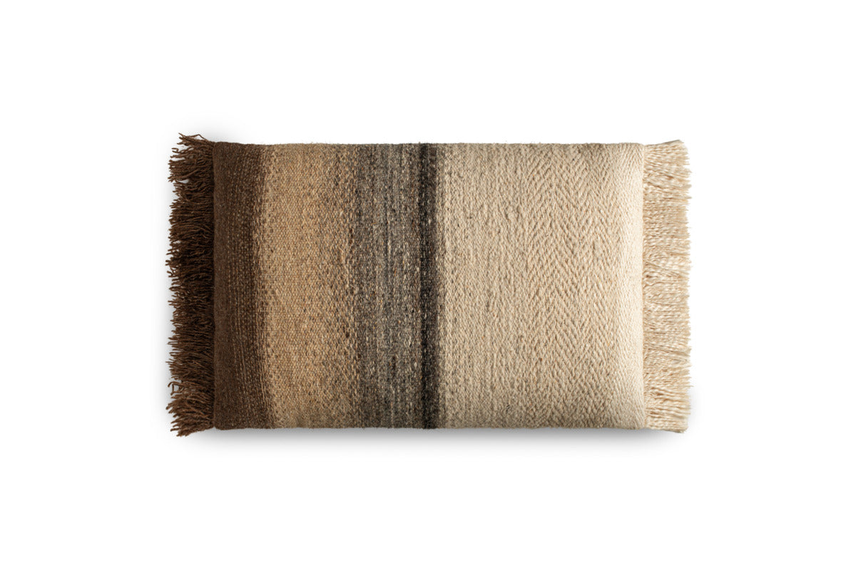 Icai Ombre Cushion Cover - Mocha - 60 x 40cm-TEXTILES-Nkuku