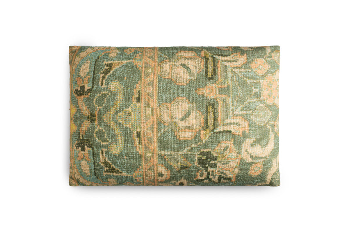 Selyo Tapestry Cushion Cover - Green - 60 x 40cm-TEXTILES-Nkuku